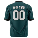 Custom Midnight Green Gray Solid Colour Football Jersey