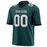 Custom Midnight Green Gray Solid Colour Football Jersey