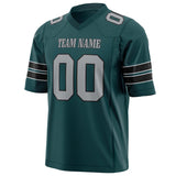 Custom Midnight Green Gray Solid Colour Football Jersey