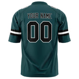 Custom Midnight Green Black Solid Colour Football Jersey