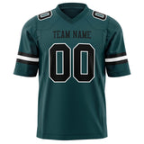 Custom Midnight Green Black Solid Colour Football Jersey