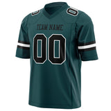 Custom Midnight Green Black Solid Colour Football Jersey