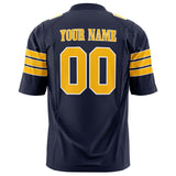 Custom Navy Gold Solid Colour Football Jersey