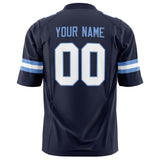 Custom Navy White Solid Colour Football Jersey