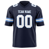 Custom Navy White Solid Colour Football Jersey