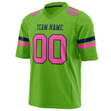 Custom Neon Green Pink Solid Colour Football Jersey