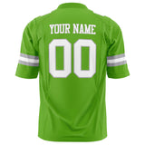 Custom Neon Green White Solid Colour Football Jersey