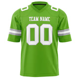 Custom Neon Green White Solid Colour Football Jersey