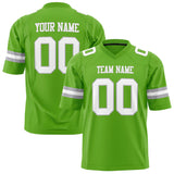 Custom Neon Green White Solid Colour Football Jersey FT01240725NE286