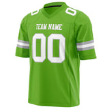 Custom Neon Green White Solid Colour Football Jersey