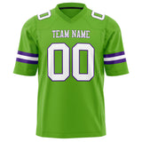 Custom Neon Green White Solid Colour Football Jersey