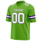 Custom Neon Green White Solid Colour Football Jersey