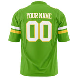 Custom Neon Green White Solid Colour Football Jersey