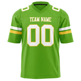 Custom Neon Green White Solid Colour Football Jersey