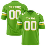 Custom Neon Green White Solid Colour Football Jersey FT01240725NE288