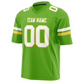 Custom Neon Green White Solid Colour Football Jersey