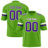 Custom Neon Green Purple Solid Colour Football Jersey FT01240725NE290