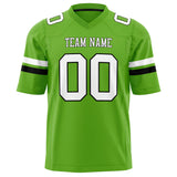 Custom Neon Green White Solid Colour Football Jersey