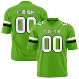 Custom Neon Green White Solid Colour Football Jersey