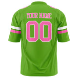 Custom Neon Green Pink Solid Colour Football Jersey