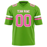 Custom Neon Green Pink Solid Colour Football Jersey