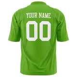 Custom Neon Green White Solid Colour Football Jersey