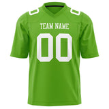 Custom Neon Green White Solid Colour Football Jersey