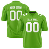 Custom Neon Green White Solid Colour Football Jersey