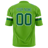 Custom Neon Green Kelly Green Solid Colour Football Jersey