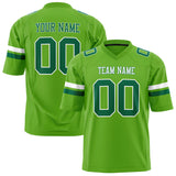 Custom Neon Green Kelly Green Solid Colour Football Jersey