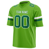 Custom Neon Green Kelly Green Solid Colour Football Jersey