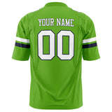 Custom Neon Green White Solid Colour Football Jersey