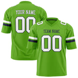 Custom Neon Green White Solid Colour Football Jersey FT01240725NE295