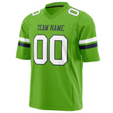 Custom Neon Green White Solid Colour Football Jersey