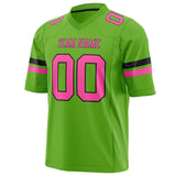 Custom Neon Green Pink Solid Colour Football Jersey