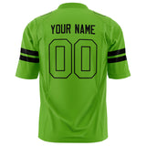 Custom Neon Green Black Solid Colour Football Jersey