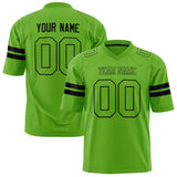 Custom Neon Green Black Solid Colour Football Jersey FT01240725NE300