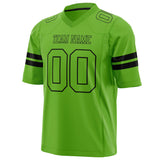 Custom Neon Green Black Solid Colour Football Jersey