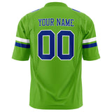 Custom Neon Green Royal Solid Colour Football Jersey