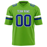 Custom Neon Green Royal Solid Colour Football Jersey