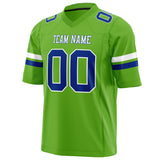 Custom Neon Green Royal Solid Colour Football Jersey