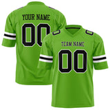 Custom Neon Green Black Solid Colour Football Jersey