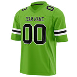 Custom Neon Green Black Solid Colour Football Jersey