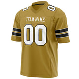 Custom Old Gold White Solid Colour Football Jersey