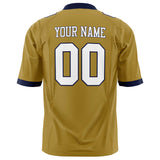 Custom Old Gold White Solid Colour Football Jersey