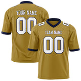 Custom Old Gold White Solid Colour Football Jersey