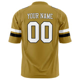 Custom Old Gold White Solid Colour Football Jersey