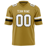 Custom Old Gold White Solid Colour Football Jersey