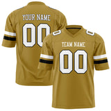 Custom Old Gold White Solid Colour Football Jersey