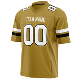 Custom Old Gold White Solid Colour Football Jersey